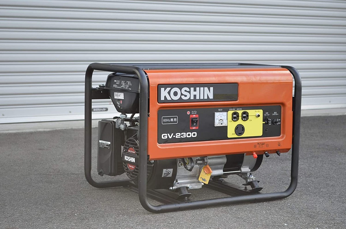 KOSHIN GV-2300 ポータブル電源　60Hz用 KOSHIN 2.3kVA Portable Gasoline Inverter Generator GV-2300 Super