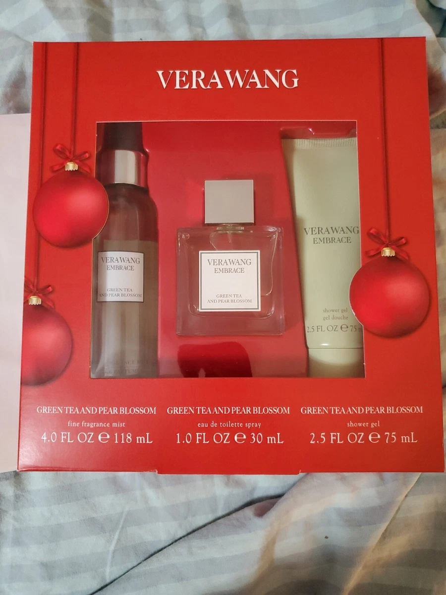 Vera Wang Embrace GIFT SET Green Tea Pear Blossom Fragrance Perfume Shower Gel