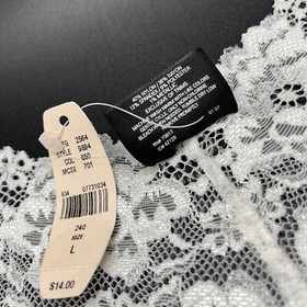 Vtg 2007 NEW Victoria's Secret Large Sexy Little Things Thong Panty White Lace