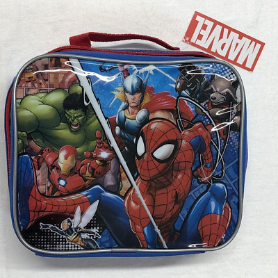 Marvel Avengers Insulated Lunch Box Bag Soft Side 9 x 7.25 in Gift NWT