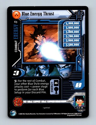 Dragon Ball GT TCG Blue Energy Thrust 63 Score Lost Episodes