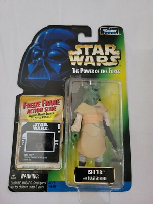 Star Wars Ishi Tib w/ Blaster Rifle, Freeze Frame green card POTF