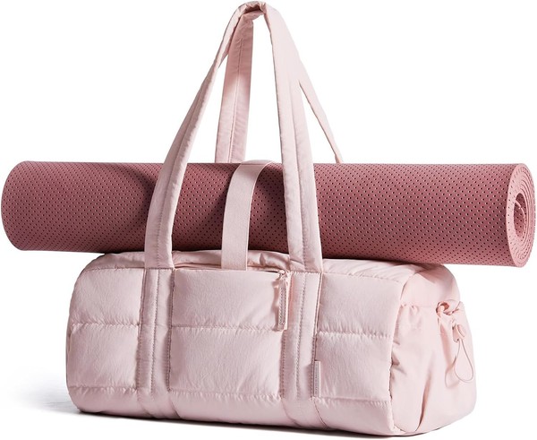 Sporttasche FüR Damen 18L Gesteppte Reisetasche Mit Nass- Und Trockenfach Rosa-image
