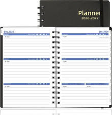 Daily Planner 2026-2027, 2026 Planner Weekly  Monthly, from Jan 2026-Jun 2027,