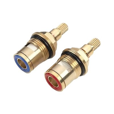 RLECS 2PCS Replacement Brass Ceramic Disc Stem Cartridge 51x22mm/2x0.87inch