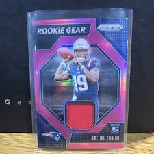 2024 Panini Prizm Rookie Gear Joe Milton III Pink Prizm Patch (MEM, RC)