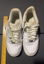 Nike Air Force 1 Low Triple White Leather Lace-Up Women's Sneakers