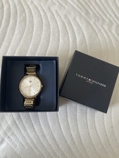 Orologio da polso donna Tommy Hilfiger oro con pietre acciaio inox quarzo ottime condizioni