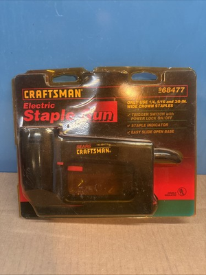 #ad Sears Craftsman ELECTRIC STAPLE GUN 68477 VINTAGE Use Wide Crown Staples $16.46