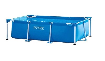 Intex Rectangular Frame Aufstellpool 260x160x65 cm Gartenpool Blau