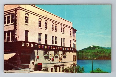 Lake Placid NY-New York, The Swiss Shop, Antique, Vintage Souvenir Postcard
