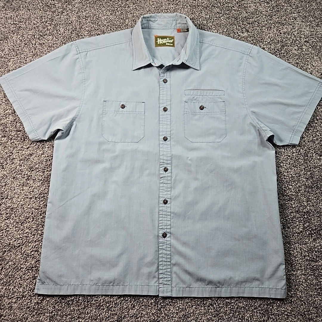 Howler Brothers Shirt Men's XL Blue Western Button Up Short Sleeve Pockets
Opens in a new window or