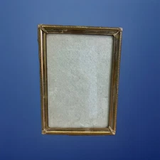 MCM Vintage Patina Gold Tone Brass Picture Frame For 5x7 Opening