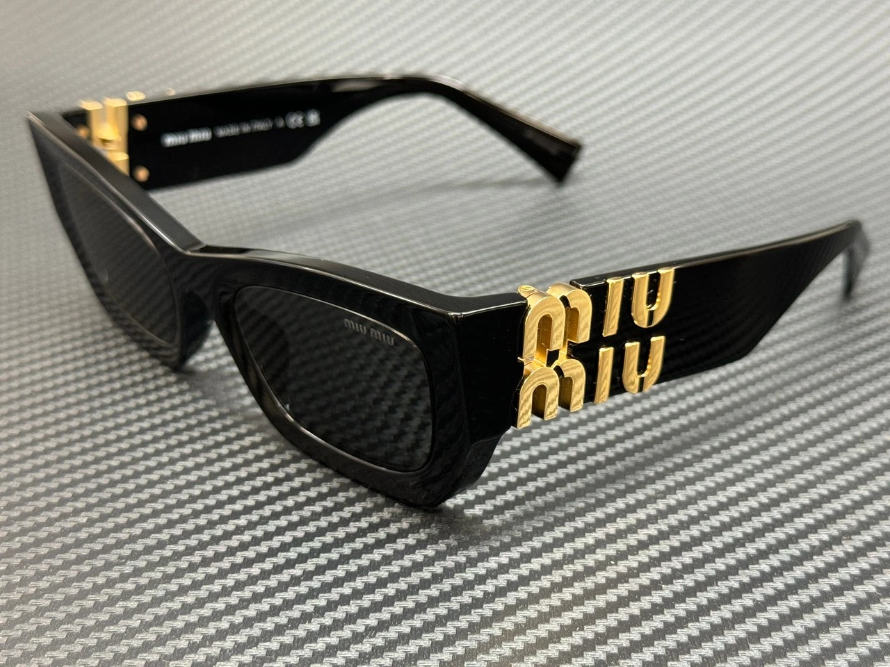 Miu Miu — MIU MIU MU 09WS 1AB5S0 Black Grey Women's 53 mm Sunglasses