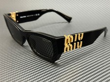 MIU MIU MU 09WS 1AB5S0 Black Grey Women's 53 mm Sunglasses