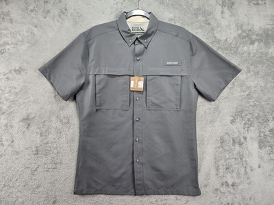 Eddie Bauer Men's Small Short Sleeve Rainer Ripstop Shirt Vented Fishing Hiking