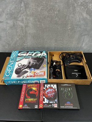 Sega Genesis 3 Console Boxed MK-1461 With Mortal Kombat NBA Jam Alien 3