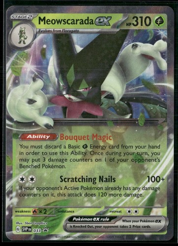Pokemon - Meowscarada ex 033 Black Star Promo Scarlet & Violet NM