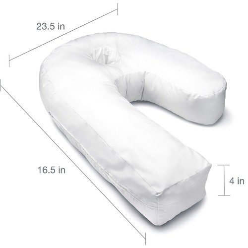 DMI U-Shaped Side Sleeping Pillows For Neck And 1 Count (Pack of 1), White  - Afbeelding 7 van 8