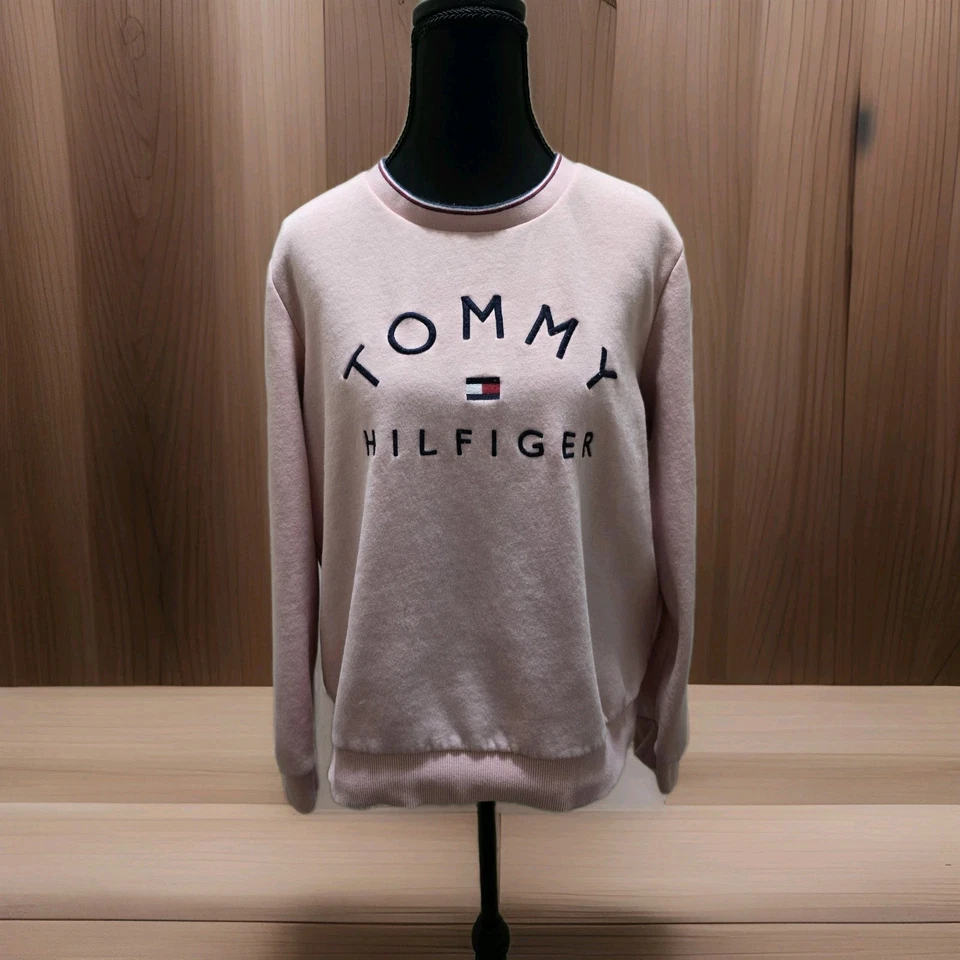 Женская толстовка Tommy Hilfiger розовая размер L - Изображение 2 из 4