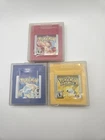 Pokemon Red, Blue, Yellow, Game Boy Lot w/ Cases - Authentic READ DESCRIPTION