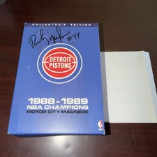 NBA Detroit Pistons 1989 Champions Motor City Madness  DVD, 2006, 11 DVDs SIGNED
