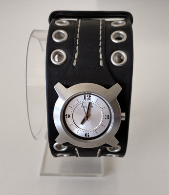Seltene PILGRIM Uhr mit Nieten/Lederarmband
