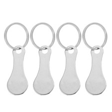 4Pcs trolley tokens keyrings metal trolley tokens Shopping Cart Token Quarter