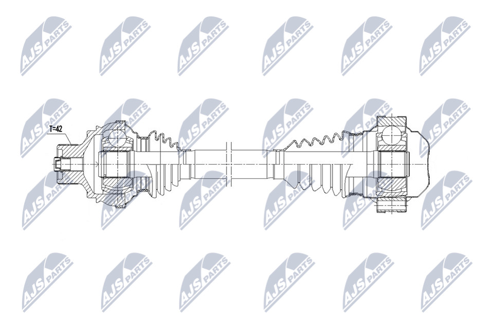 DRIVE SHAFT NPW-AU-089 FOR AUDI Q5/Van A6/C7/Allroad A7/Sportback A8/D4 2.0L - Image 7