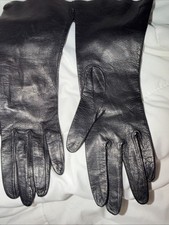 Womans Leather Gloves 10"  BLACK