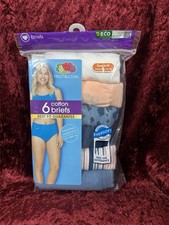 6pr Ladies Assorted size 6/MPanty Briefs Underwear 100 Cotton Fruit of the Loom