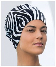 Fashy - Badehaube Badekappe Schwarz Weiß (3478) Bademütze Damen Bademode