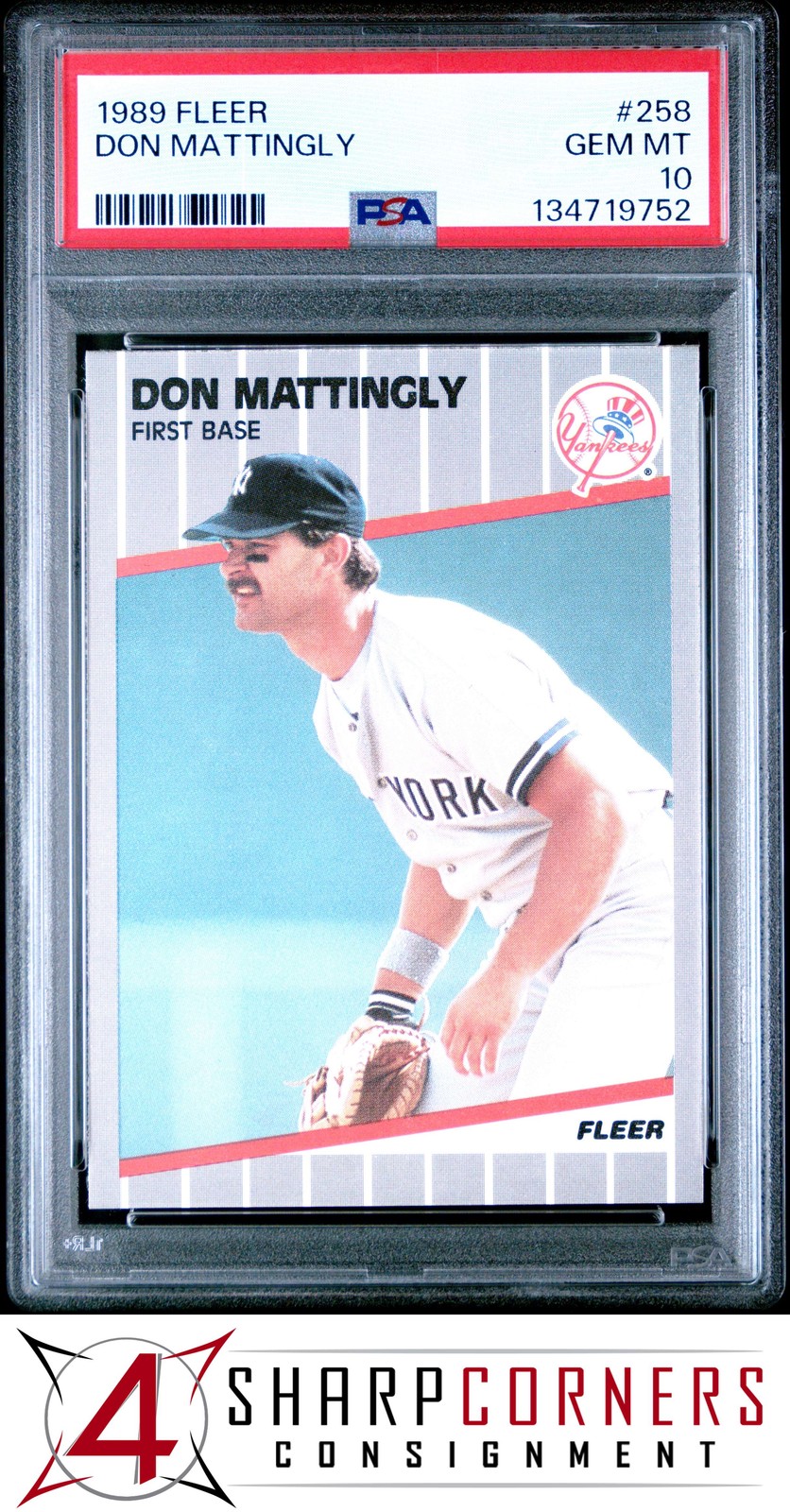 1989 FLEER #258 DON MATTINGLY YANKEES PSA 10