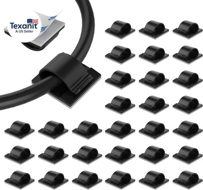 30 Pieces Adhesive Cable Clips Wire Clips Cable Wire Management Wire Cable Holde