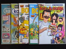 (LOT 5) FCBD Free Comic Book Day Bob's Burgers Simpsons Bongo Kaboom! VFNM