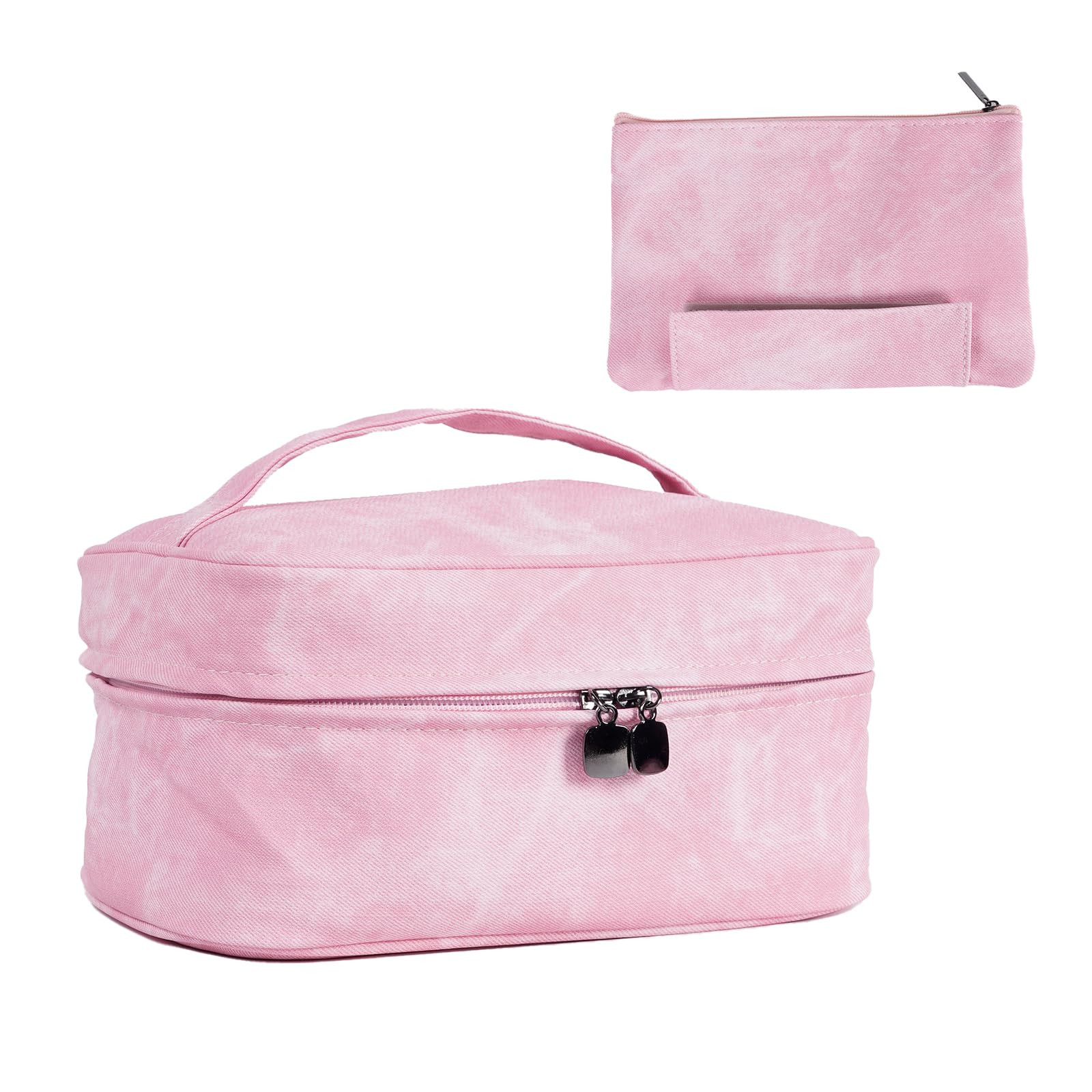 Travel Makeup Bag 2-in-1 Large Capacity Cosmetic Organizer-image