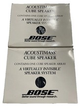 Bose Cube Speakers Lifestyle Acoustimass Black Double Pair Lot Of 2 Used