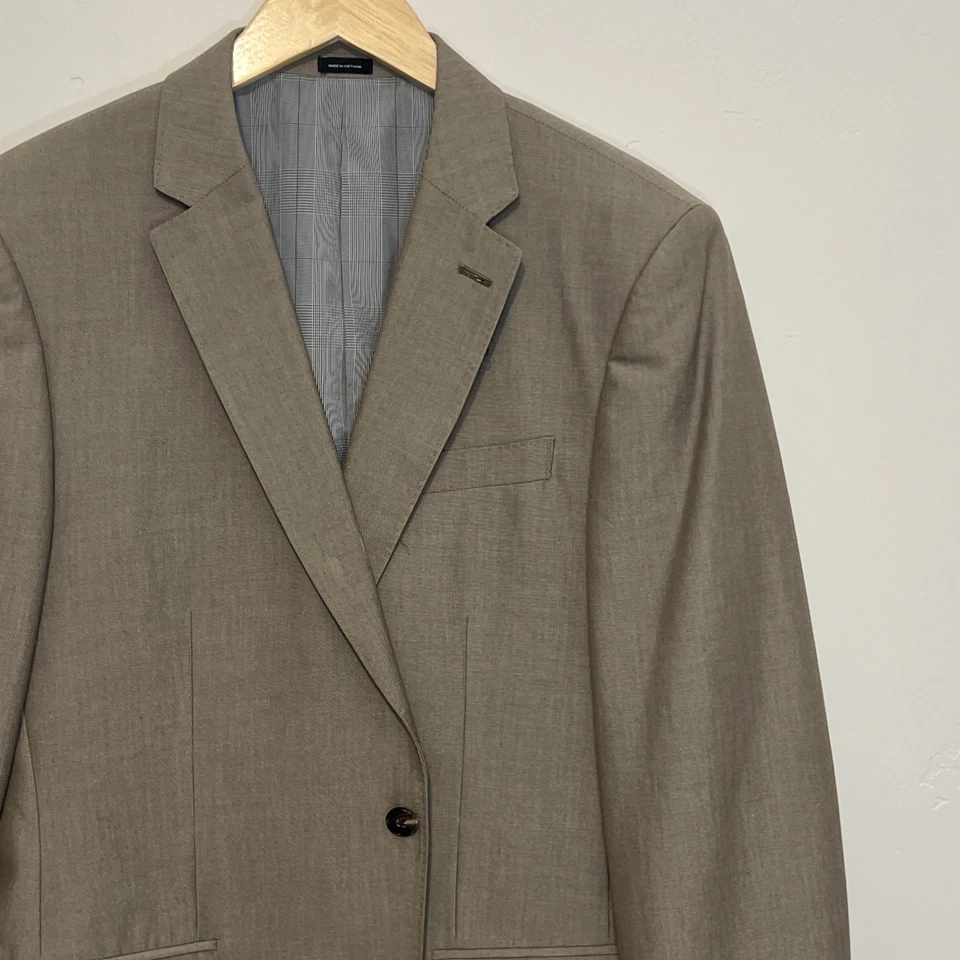 Men’s Sports Coat Size 42L Brown JF Blazer Suit Jacket - Image 2 of 4
