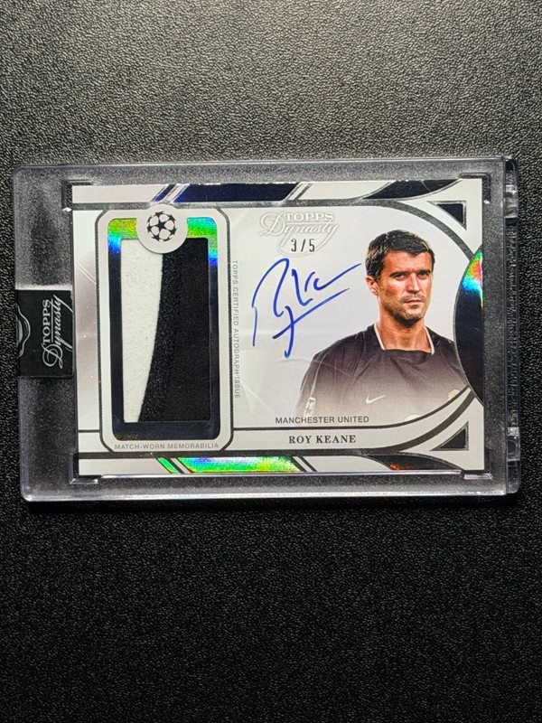 ROY KEANE 2024-25 TOPPS DYNASTY UCC #APL-RK4 MATCH-WORN PATCH AUTO 3/5