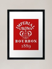 Vintage Bourbon Label by F.J. Kiese Framed Wall Art Poster Canvas Print Picture