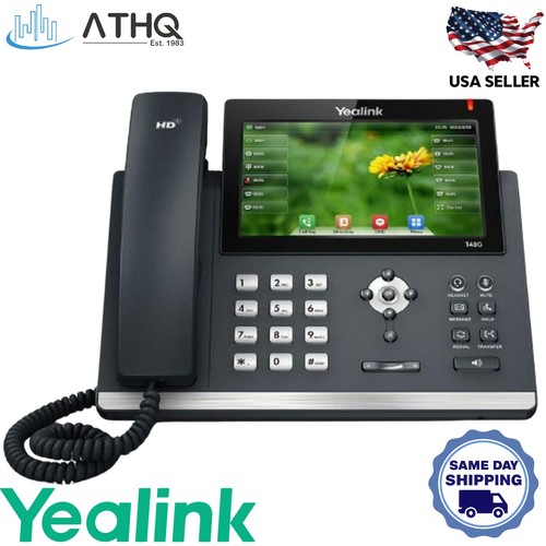 Yealink SIP-T48S 16-Line PoE IP Phone 7" Color Touchscreen GigE SIP VoIP - NEW