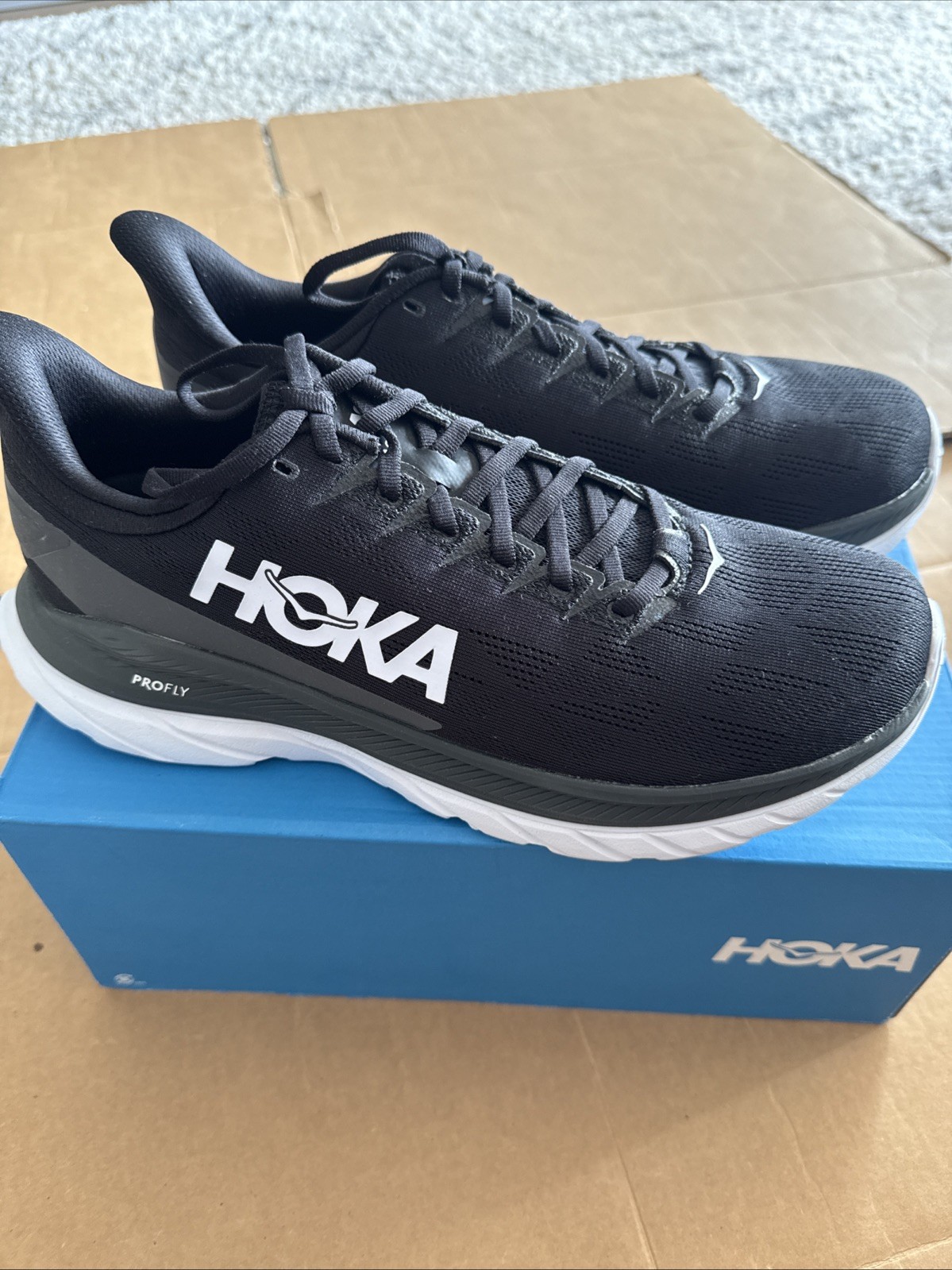 SAOLA Scarpe da corsa Hoka One One Mach 4 da uomo taglia US 11D nere sneakers sportive