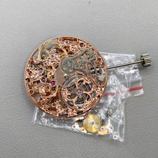 Rose Golden ST3600 6497 Carved Hollow Hand Winding Manual Mechanical Movement