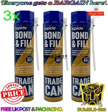 3x Expanding Foam Filler Spray PU Bond Fill Sealing Cracks Insulating Gap 750ml