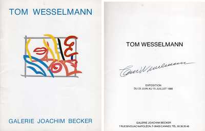 ARTIST Tom Wesselmann POP ART autograph, Exhibition