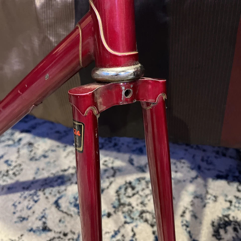 Cuadro de bicicleta de carretera Miyata 610 Six Ten con horquilla Japón 64 cm INSIGNIA DORADA RARA Foto 3 de 4