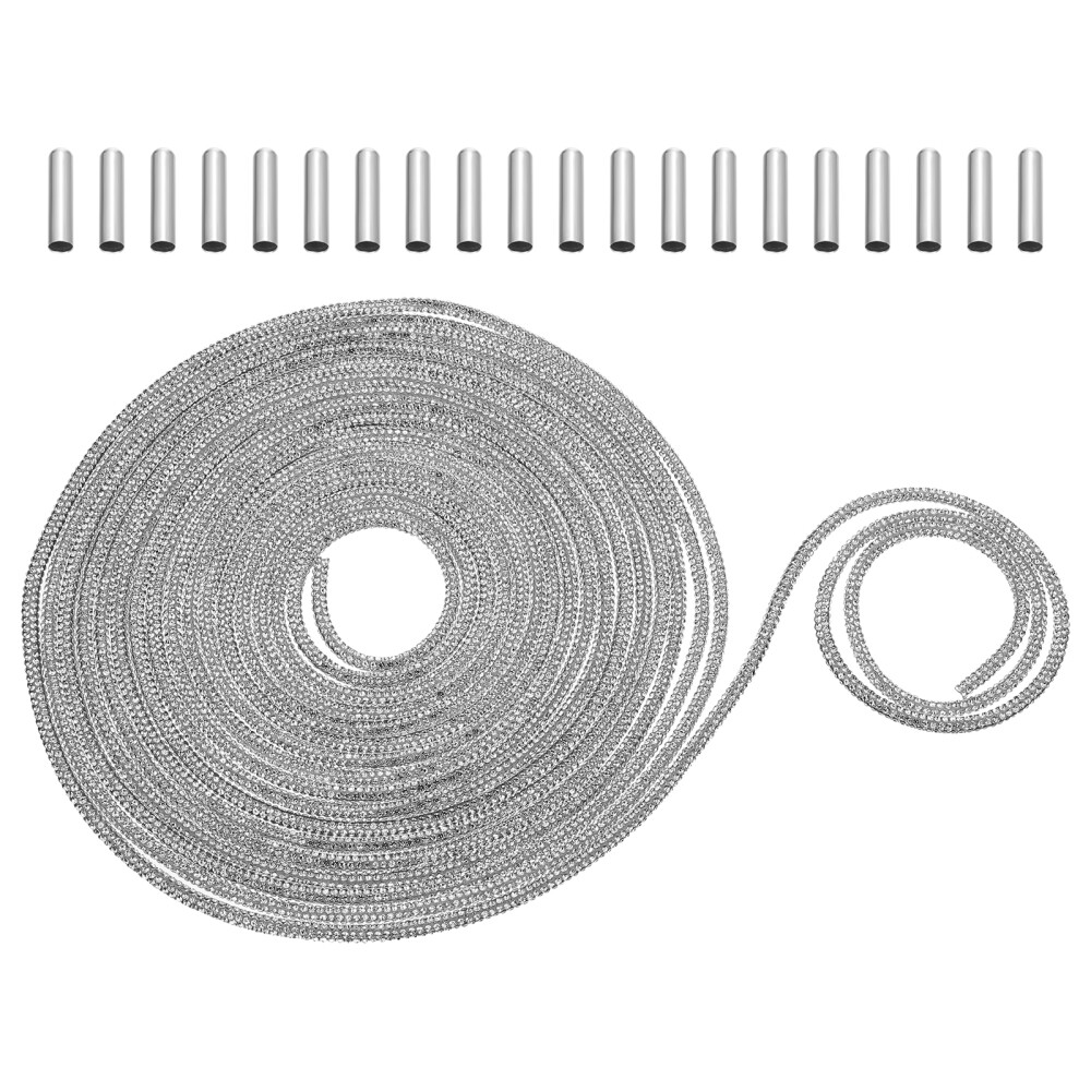 APL Lacci per scarpe rotondi lucidi glitter felpa con cappuccio S coulisse strass lacci per scarpe