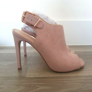 nude heel booties