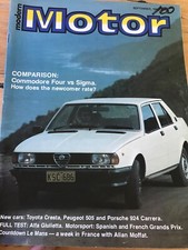 Motor Car magazine SEPT 1980 COMMODORE 4 SIGMA 505 924 GIULIETTA F1 CRESTA