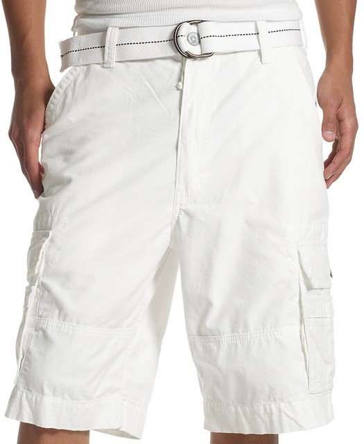 white cargo shorts